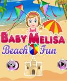 diversão bebê melisa praia